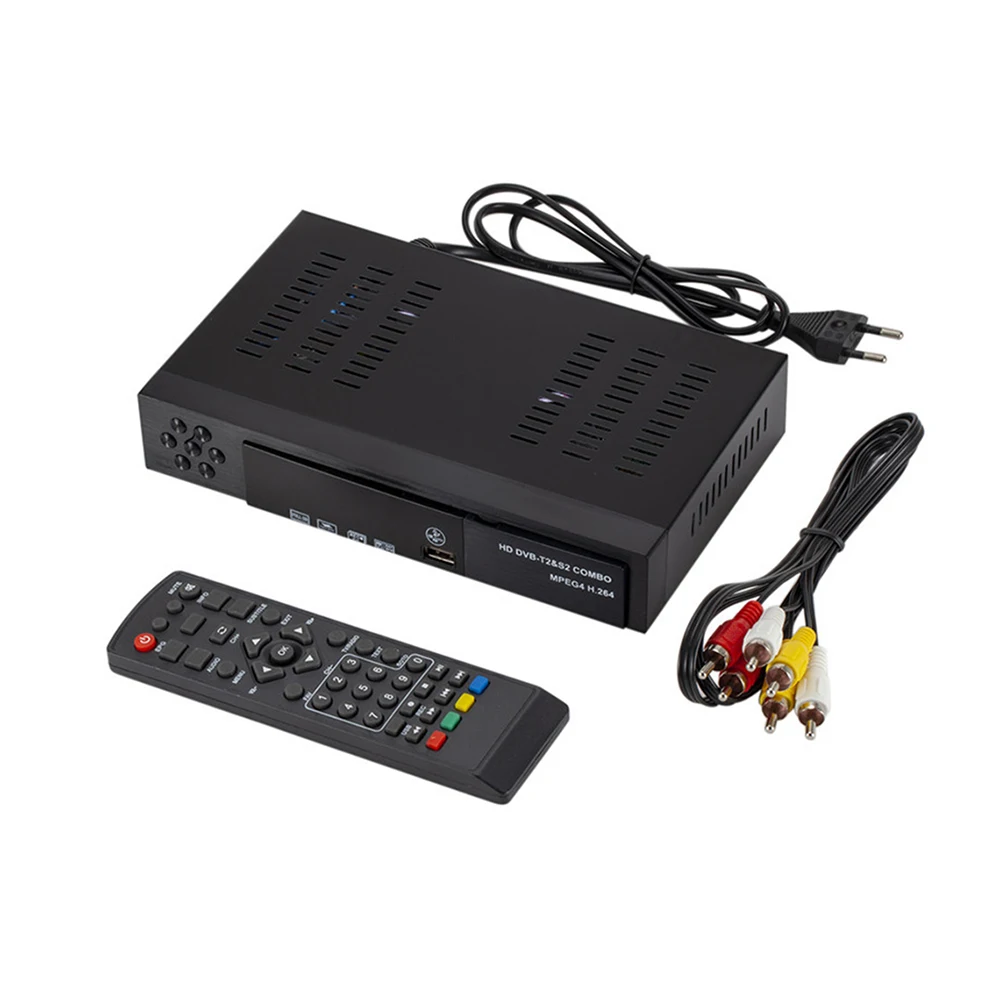 

New Smart Digital Satellite TV Receiver DVB-T2+DVB-S2 FTA 1080P Decoder Tuner MPEG4 1TB Local storage Memory EU Plug