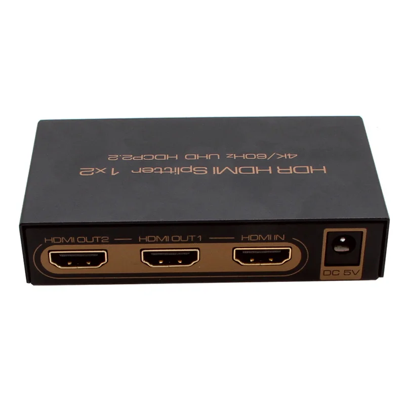 Larryjoe HDMI 2,0 HDR HDMI сплиттер 1x2 Ultra HD 4K@ 60 Гц разрешение с HDR и HDCP2.2, металлический корпус 4Kx2K@ 60 Гц/1080 P/3D