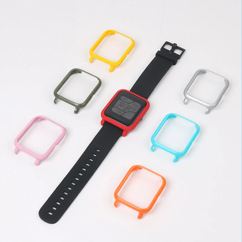 Amazfit Bip чехол PC Защитная крышка для Xiaomi Huami бампер Оболочка Легкий Смарт-часы аксессуары Молодежные красочные