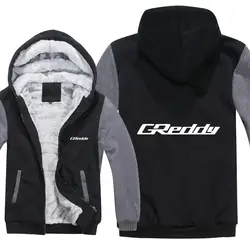 Greddy турбо системы толстовки для мужчин модное пальто пуловер Шерсть подклад куртки Greddy толстовки с капюшоном HS-093