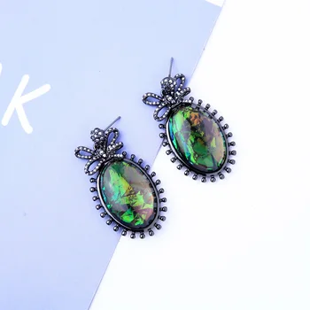 

Luxury 2 Color Bowknot Crystal Simulated Pearl Pendant Drop Earrings OL Women Drop Earrings Fashion Jewelry