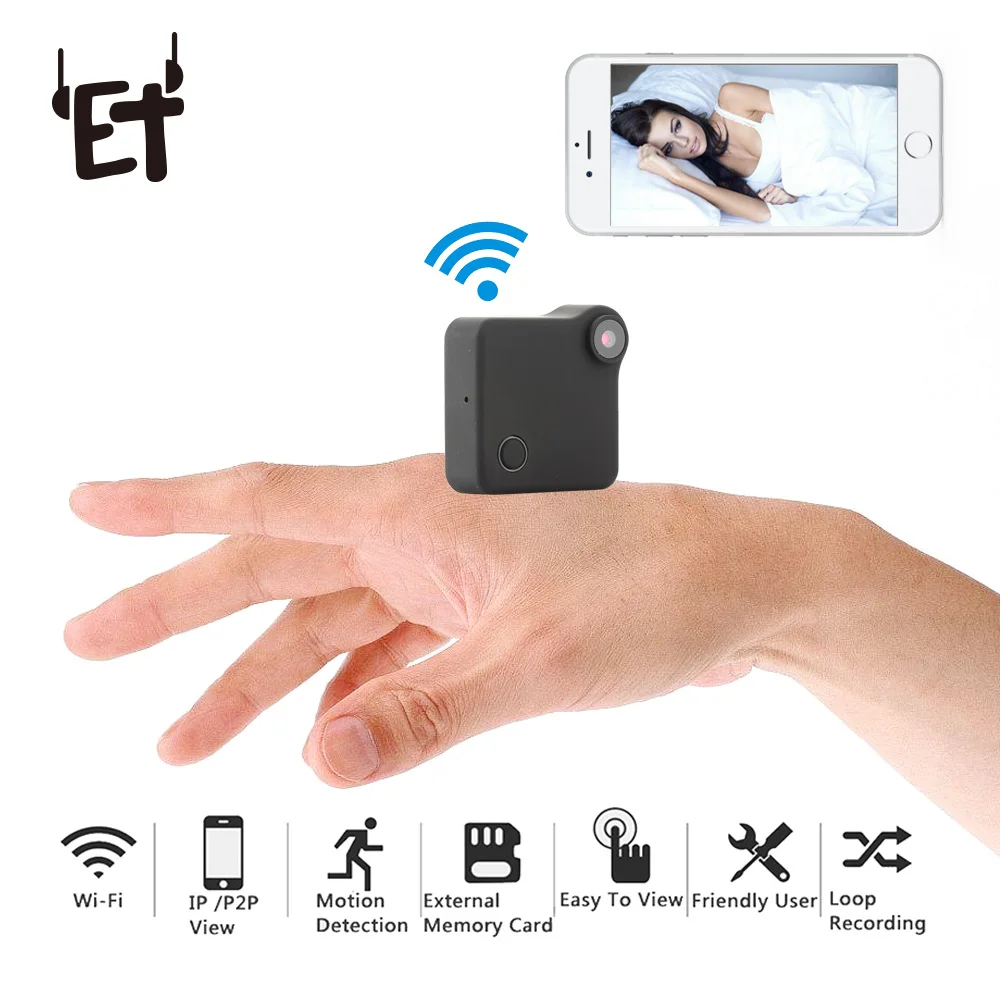 

ET C1 WIFI P2P IP Mini Camera Multi Mini Web Camera Video Recorder Portable HD 720P H.264 Camera Micro DVR Action Sports Camera