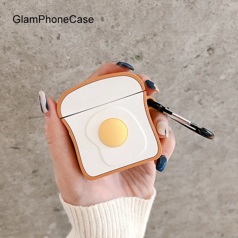 

GlamPhoneCase Personalized Poached Egg Airpods1/2 Generation Protective Cover Apple Wireless Bluetooth Headset Box