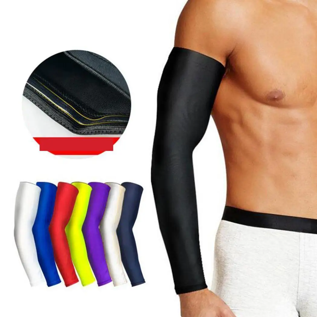 

Arm Warmers Breathable Quick Dry UV Protection Running Arm Sleeves Basketball Elbow Pad Fitness Armguards Sports Cycling