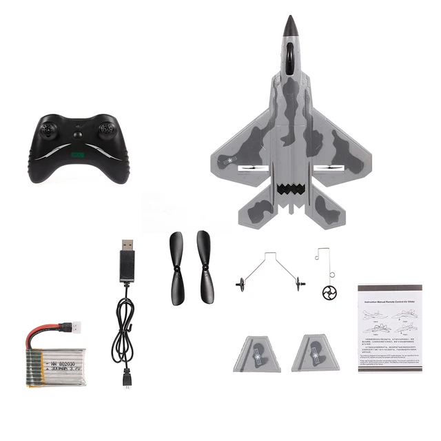 New FX822 F-22 RC Drone  Raptor Model Fighter Airplane 2CH EPP 2.4G Remote Control Airplane Fixed-wing RTF Toy 3