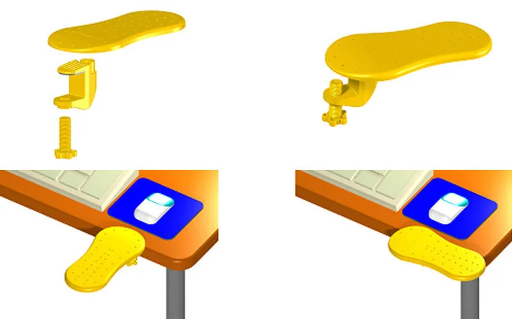 Столы и стулья, компьютерный ручной кронштейн, поддержка запястья, коврик для мыши, наплечный коврик, крепление на 180, вращающийся игровой коврик для стола