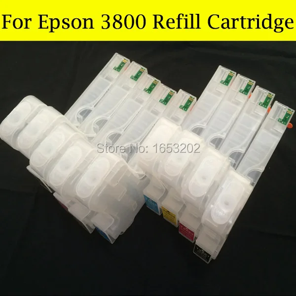 9 шт./лот пустой чернильный картридж для картриджа Epson 3800 3800XL зеркальный T580 T5808 с