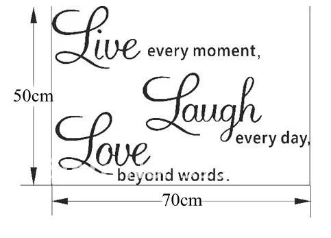 Живой Смех Любовь наклейки-цитаты на стену zooyoo1002 украшения дома adesivo де Паредес Съемные Наклейки на стены «сделай сам»