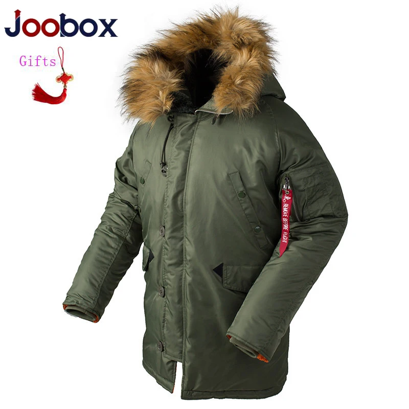 

JOOBOX Military N3B Male Jacket European Size Winter Army Green Bomber Jacket Men Pilot Brand Flight Thick Windbreaker Men parka