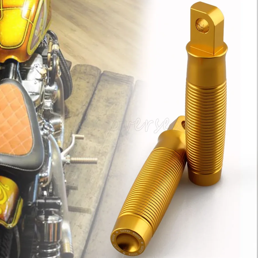 1 пара Золотой Алюминиевый зажим руля на заказ Подножка для ног для Harley SportsterXL883 1200 48 72 Dyna Fat Boy Softail Touring