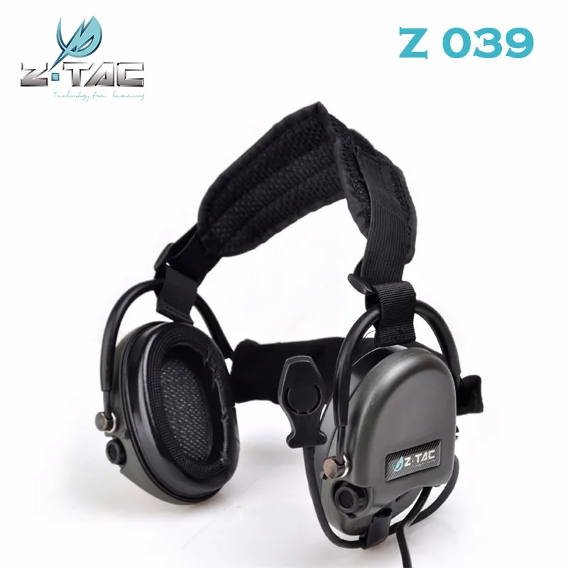 Fones de Ouvido Fone de Ouvido da Aviação Tactical Liberator Neckband Headset Ztac Militar Airsoft Softair Z039 z Tci ii 2 Ouvido Neckband Headset Ztac Fone de Ouvido