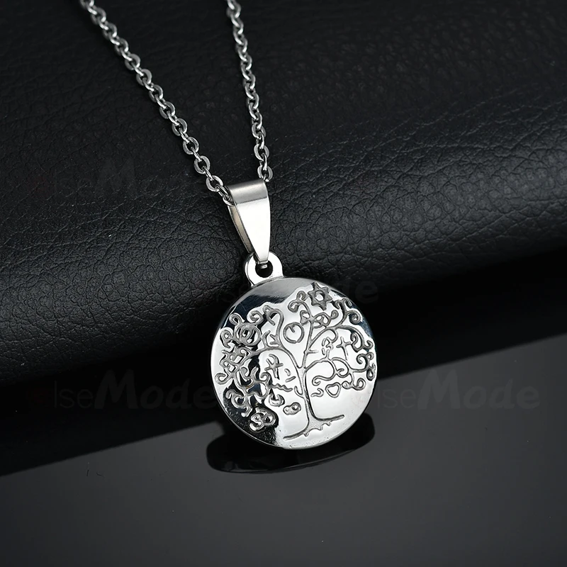 ELSEMODE романтическое круглое ожерелье с подвеской из дерева жизни для женщин