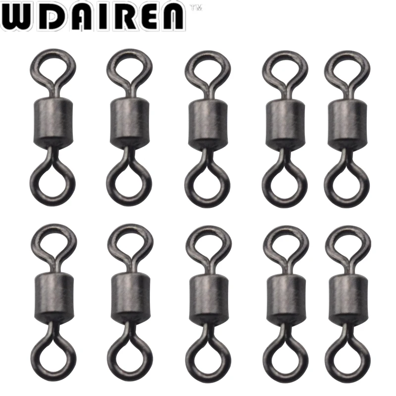 WDAIREN 100 قطعة/الوحدة الأمريكية قطب حلقة 8 الصيد والعتاد المهنية الصيد معالجة الملحقات موصل النحاس قطب WD-027