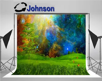 

under nightly skies natural landscape forest photo backdrop Vinyl cloth High quality Computer print wall background