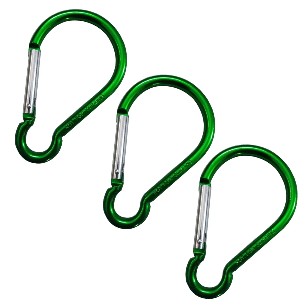 MagiDeal 15pcs Multiuse Camping Keychain Carabiner Key Holder Sports Backpack Buckle Aluminum Keychain Carabiner