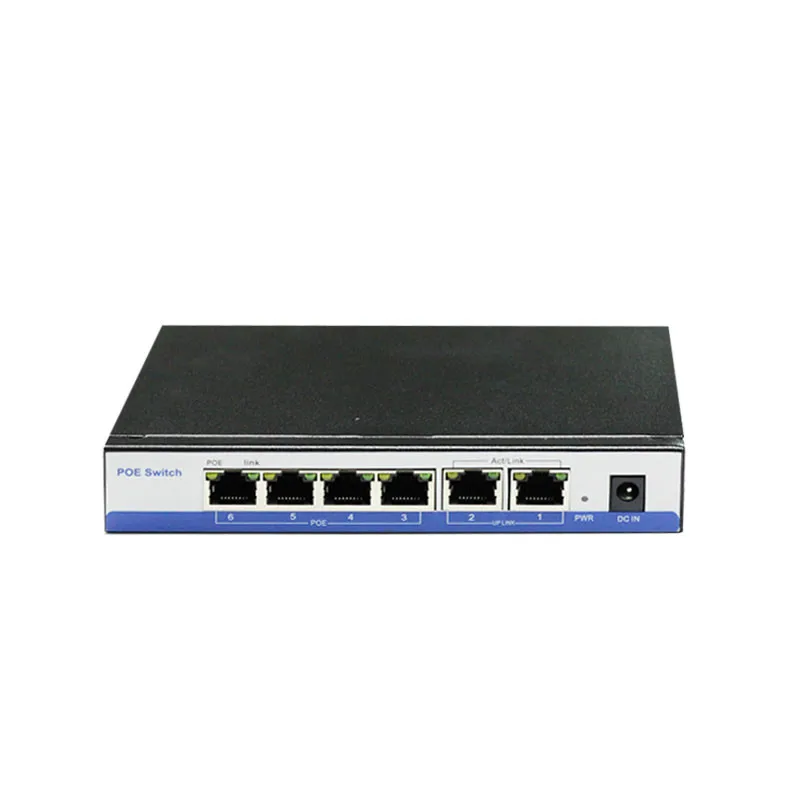 HYY10 CCTV active 4 Порты 10/100 M PoE коммутатор Мощность Over Ethernet для POE IP Камера Системы сети настольных коммутаторы 2 Порты Uplink