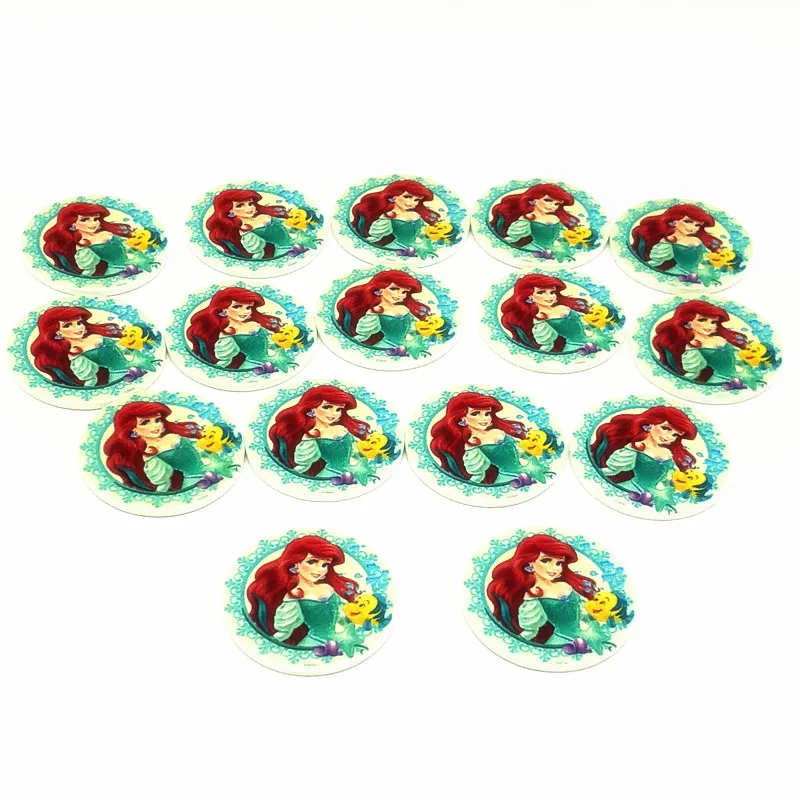 

20Pcs Cute Cartoon Princess Mermaid Flat back DIY Cabochons Planar Acrylic Cartoon Character Resin Charms Accessories