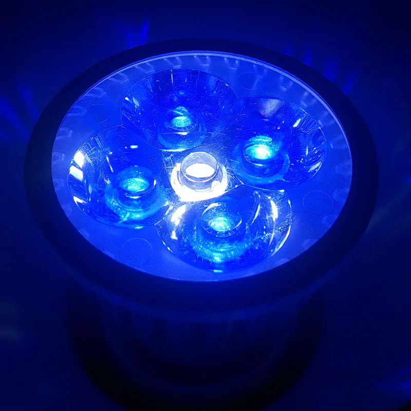 Светодиодный светильник для аквариума, E27 E14 GU10 синий& Белый& Зеленый для аквариума освещение водные растения и коралловый фонарь прожектор