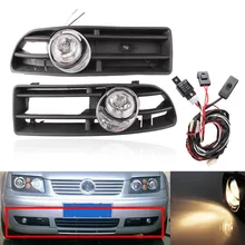 2 PCS Front Lower Racing Grills Grille & Wiring Harness Switch with Fog Light Lamp For VW Golf MK4 GTI TDI 1999-2004 2 PCS Front Lower Racing Grills Grille & Wiring Harness Switch with Fog Light Lamp For VW Golf MK4 GTI TDI 1999-2004