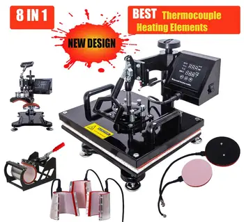 

Cheap Advance New Design 8 in 1 Heat Press Machine/heat transfer/Sublimation/Thermal Printer Sublimation, Heat Press CE approved