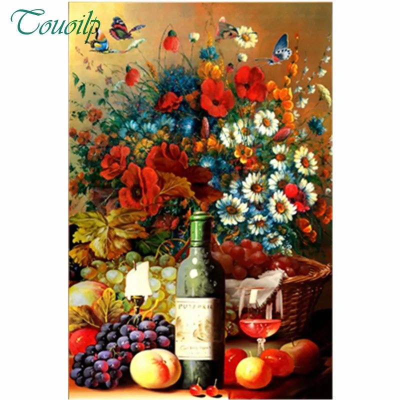 Abstract Wine Glass Full Diamond Painting 5D Embroidery DIY Needlework Round Rhinestones Cross Stitch Home Decoration | Дом и сад