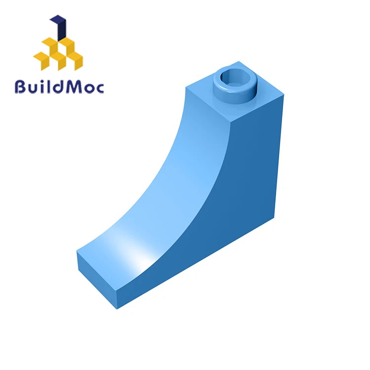 BuildMOC 18653 1x3x2 изогнутые кирпичные строительные блоки части DIY образовательные
