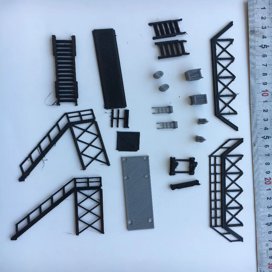 architecture ho scale model train layout  (4)