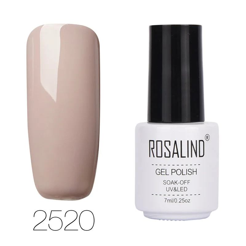 Бренд Rosalind, замачиваемый, долговечный Гель-лак для ногтей, Полупостоянный, телесный, теплый цвет, Гель-лак для ногтей, УФ светодиодный гель - Цвет: 520