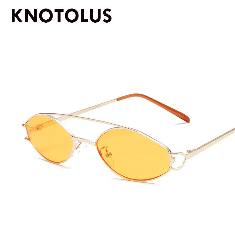 Knotolus металла Ocean Цвет женские солнцезащитные очки с линзами овальной панк