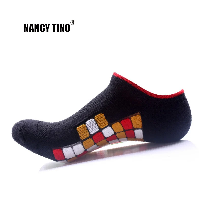 

NANCY TINO Mens Ankle Socks Outdoor Sports Socks Camping Hiking Running Cycling Socks Breathable Comfort Short Cotton Boat Socks