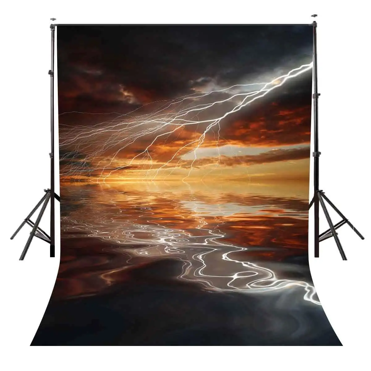 

150x220cm Lightning Backdrop Dark Clouds Lighting Character Theme Party Photography Background