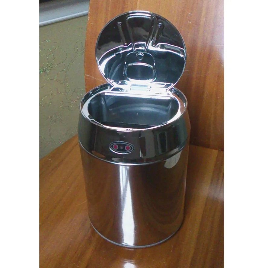 

2L Auto Open Close Waste Bin Sensor Garbage Can No Touch Trash Can Stainless Steel