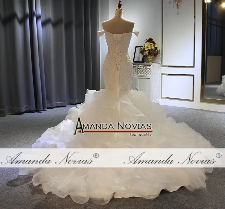 Свадебное платье с бисером, новая модель, дизайнерское платье Amanda Novias