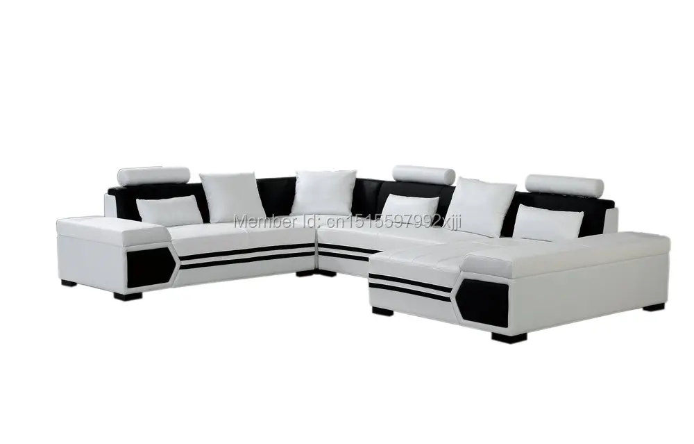 cheap 2019 Armchair Chaise Sofas For Living Room Set No Direct Factory For Real Leather Sofa Corner Modern Design Home Furniture 3315