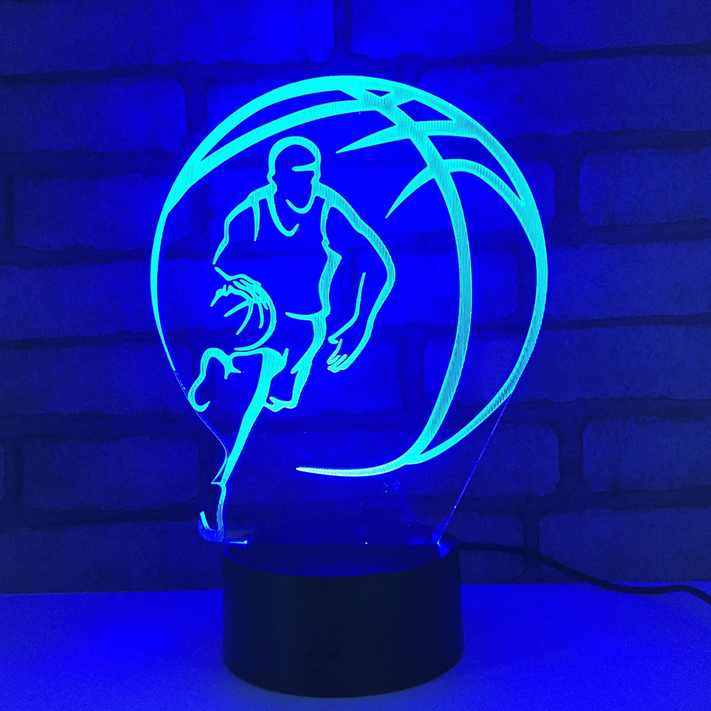 Basketball Player LED RGB Night Light 7 Color Change Desk Light Action Figures 1871 Boys Girls Christmas Toys|Action & Toy Figures|   - AliExpress