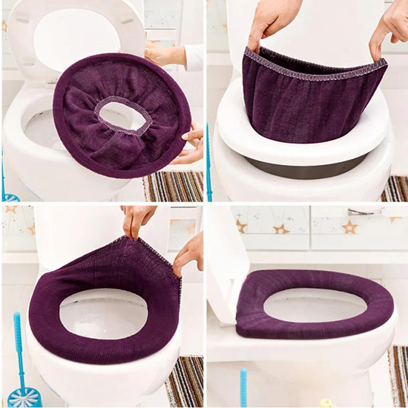 Comfortable Toilet Seat Soft Cloth Washable Lid Bathroom Accessories