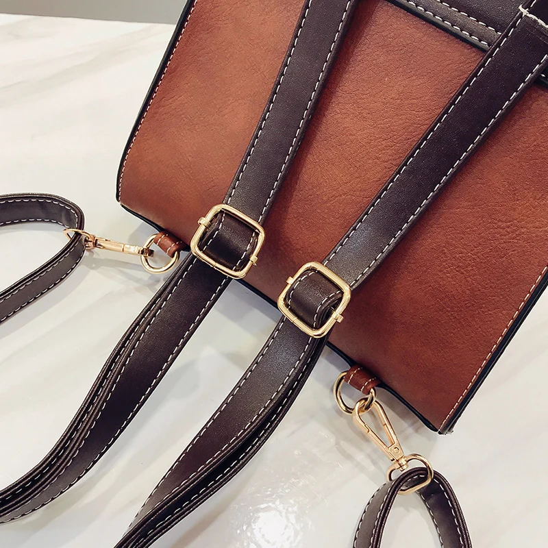 MARFUNY pequeña abeja Vintage Pu de cuero de las mujeres, mochila Simple estilo Preppy mochila mujer famoso Colegio mochila mochilas MARFUNY pequeña abeja Vintage Pu de cuero de las mujeres, mochila Simple estilo Preppy mochila mujer famoso Colegio mochila mochilas