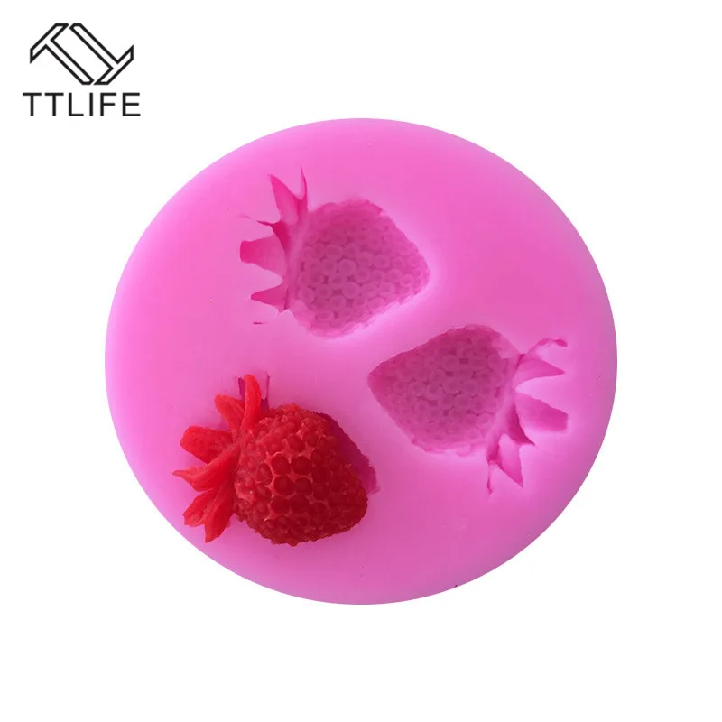 

TTLIFE Strawberry Silicone Mold Fruit Candy Chocolate Biscuits Decorating Tool Fondant Cake Handmade Soap Dessert Baking Moulds