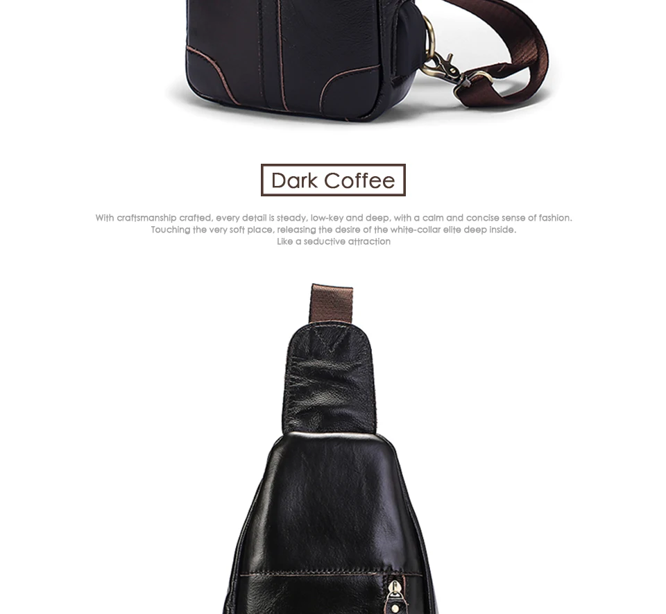 genuine leather men bag zipper crossbody bag sling bag men chest pack men messenger bags (20)