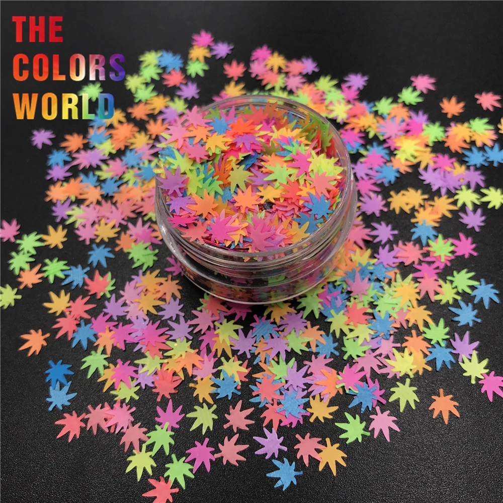 Folhas de Plantas Daninhas Maconha Deixa Unha Glitter Art Decoração Corpo Handwok Copos Artesanato Festival Acessórios Partido Diy 6 mm 2 Cheap Brilho p unha