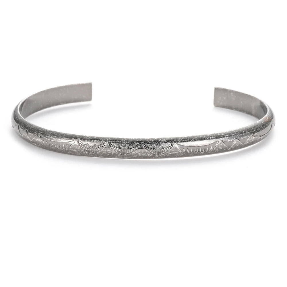 

Vintage Titanium Steel Bangle Carved Pattern Couple Bracelets & Bangles Punk Style Jewelry for Lover's Gift