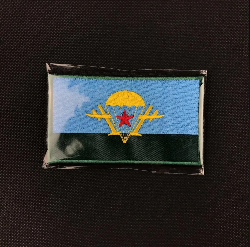 10pcs Embroidery parachute Russia Tactical Patch Hook Loops Combat ...