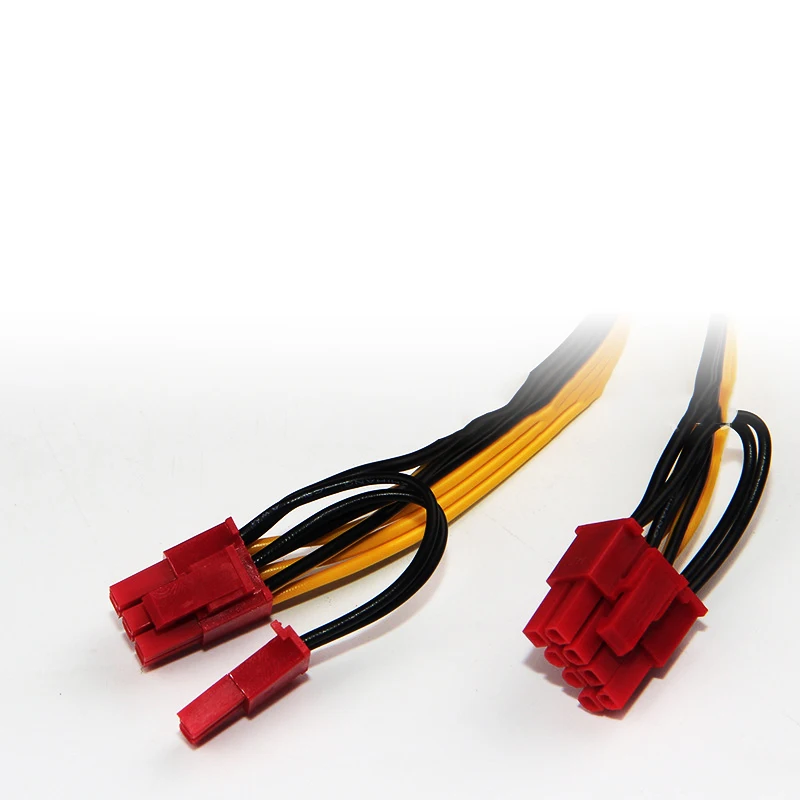 20 سنتيمتر pc امدادات الطاقة وحدة المعالجة المركزية موليكس 8 دبوس إلى 2 Pci-E 8 (6 + 2) دبوس بي سي اي اكسبريس بطاقة جرافيكس موصلات كابل داخلي الخطان ال...