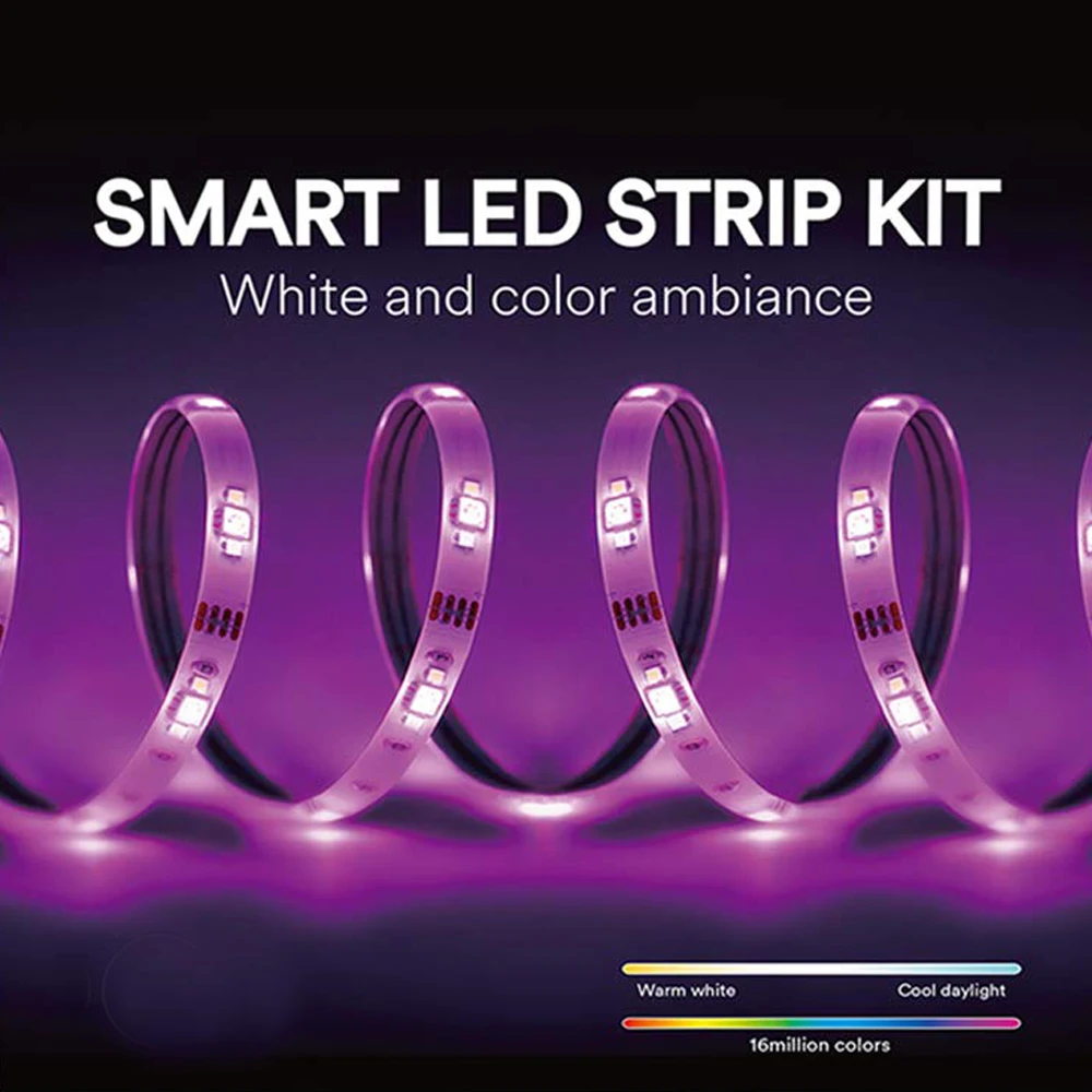 

WiFi Smart LED Strip Light Color Changing LED Strip Lighting Kit Tunable White Mood Light Waterproof for Alexa Google Assistant