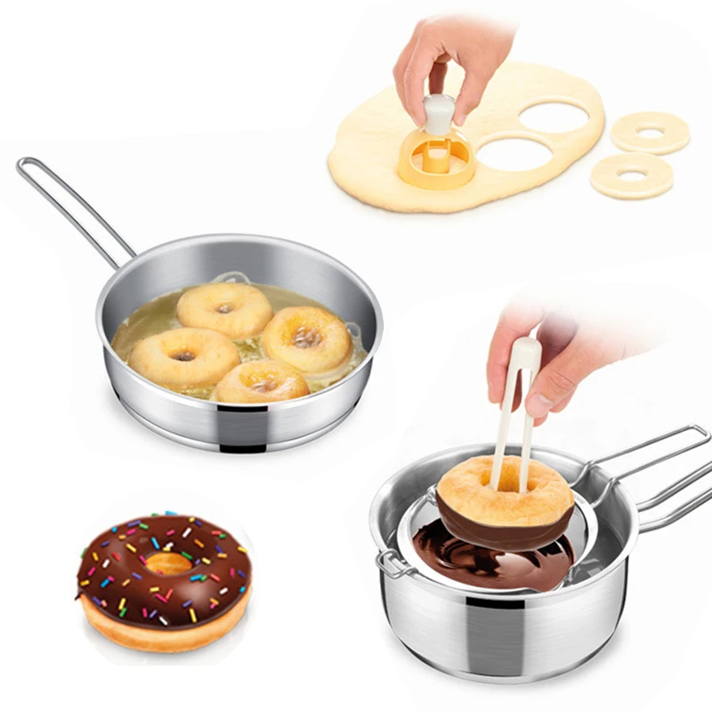 1 Pcs Plastic Donut Mold Kitchen Mould Cake Baking Bakeware Tool Maker