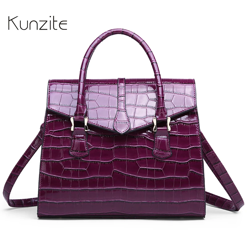 

Patent Leaher Handbags Bags for Women 2019 Famous Brands Top-Handle Portable Bag Ladies Quality Messenger Sling Bags Sac A Main