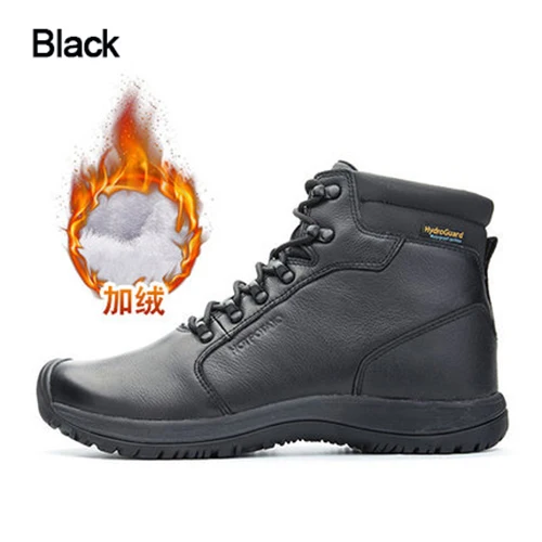 Горячие картофельные походные кожаные кроссовки Мужская Уличная верхняя одежда для скалолазания водонепроницаемые дышащие нескользящие спортивные Трекинговые ботинки на шнуровке S5 - Цвет: Black-Men