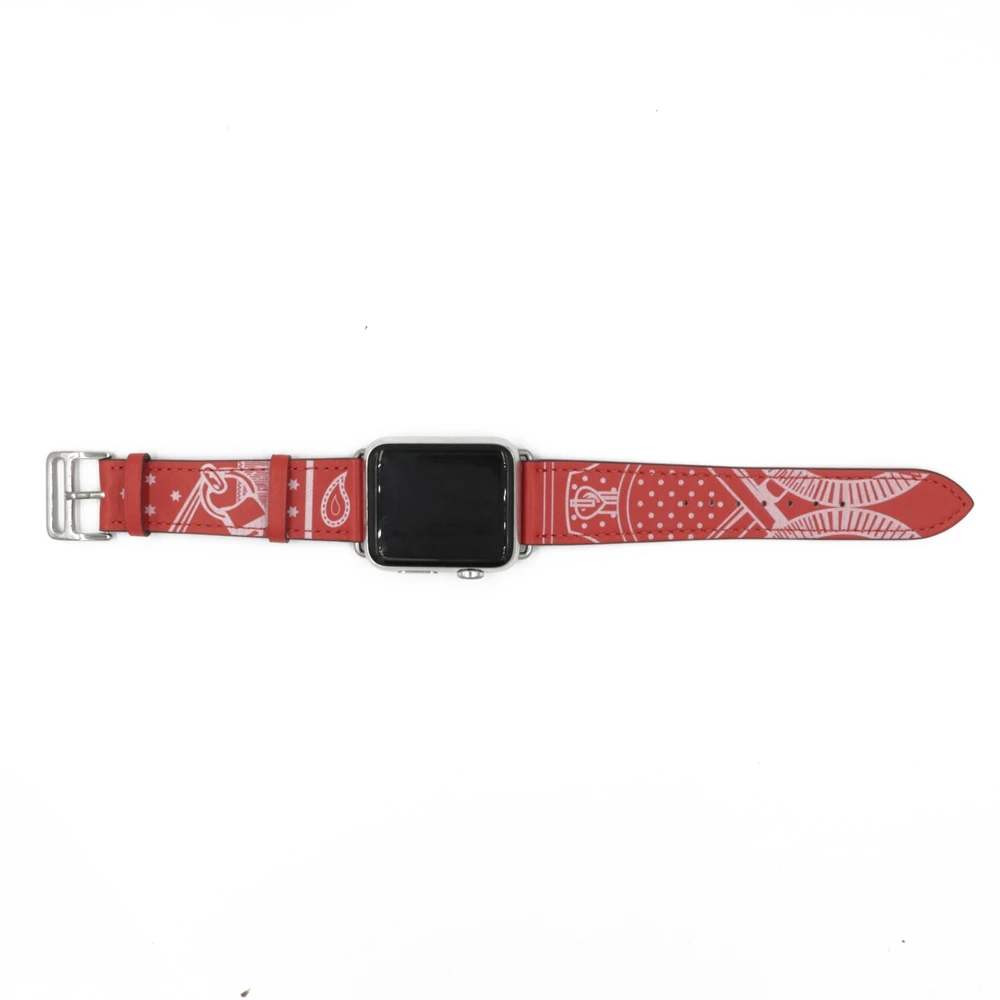 URVOI один тур Eperon d'Or band для apple watch series 5 4 3 2 1 Печатный ремешок с узором для iwatch belt Noir Gala кожаный ремешок
