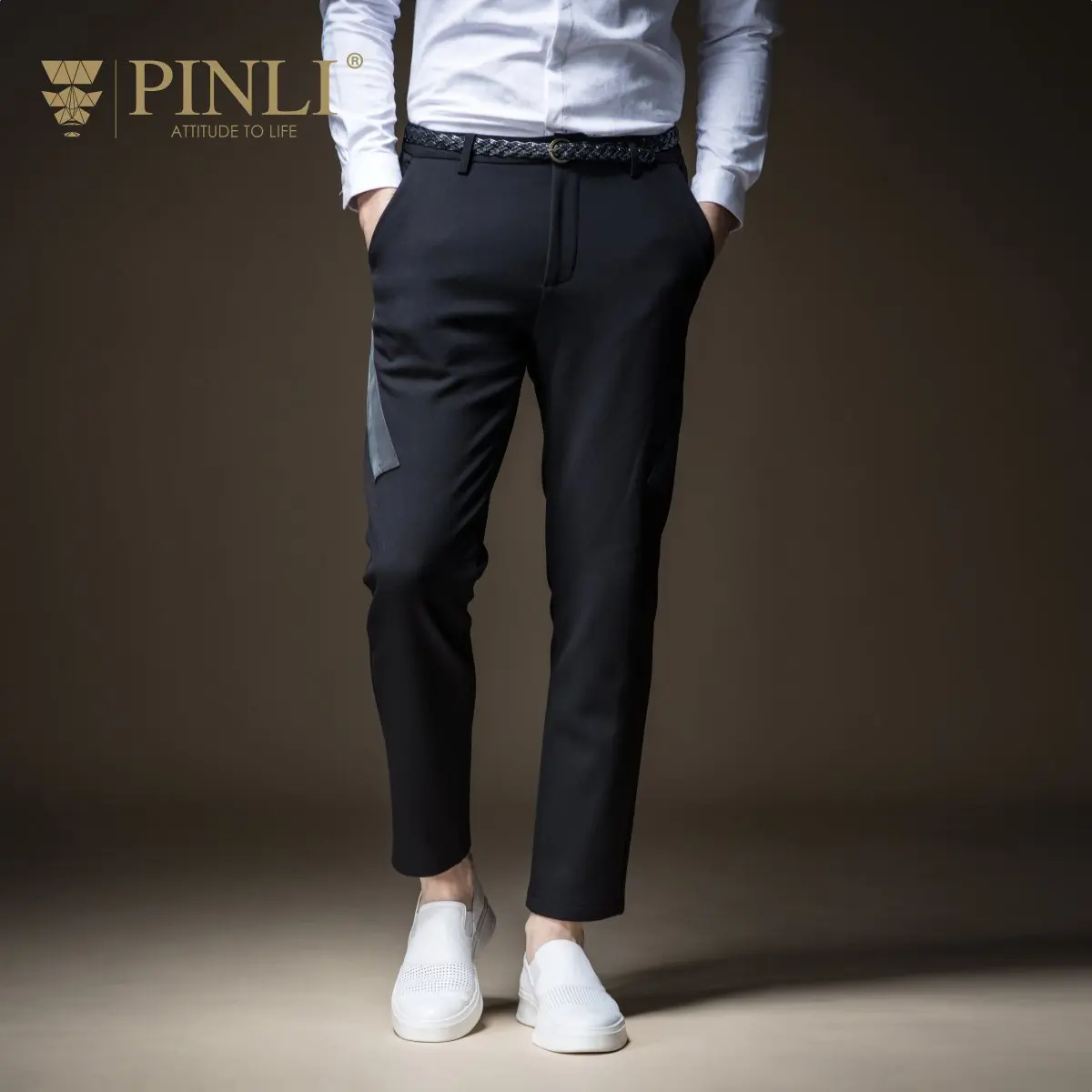

2019 Pants Pepe Pinli Product Made Fall New Men's Cultivate Morality Leisure Trousers B183517488 Velvet Thickening And Feet