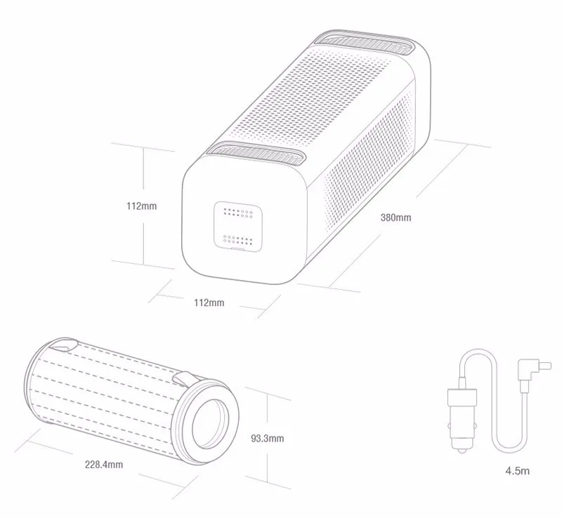 Xiaomi очиститель воздуха автомобиля фильтр запчасти активированный уголь улучшенная версия очистки формальдегида PM2.5